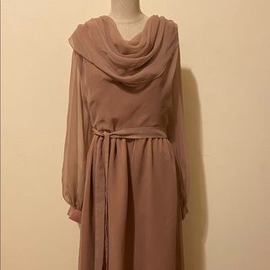 Vintage chocolate chiffon dress